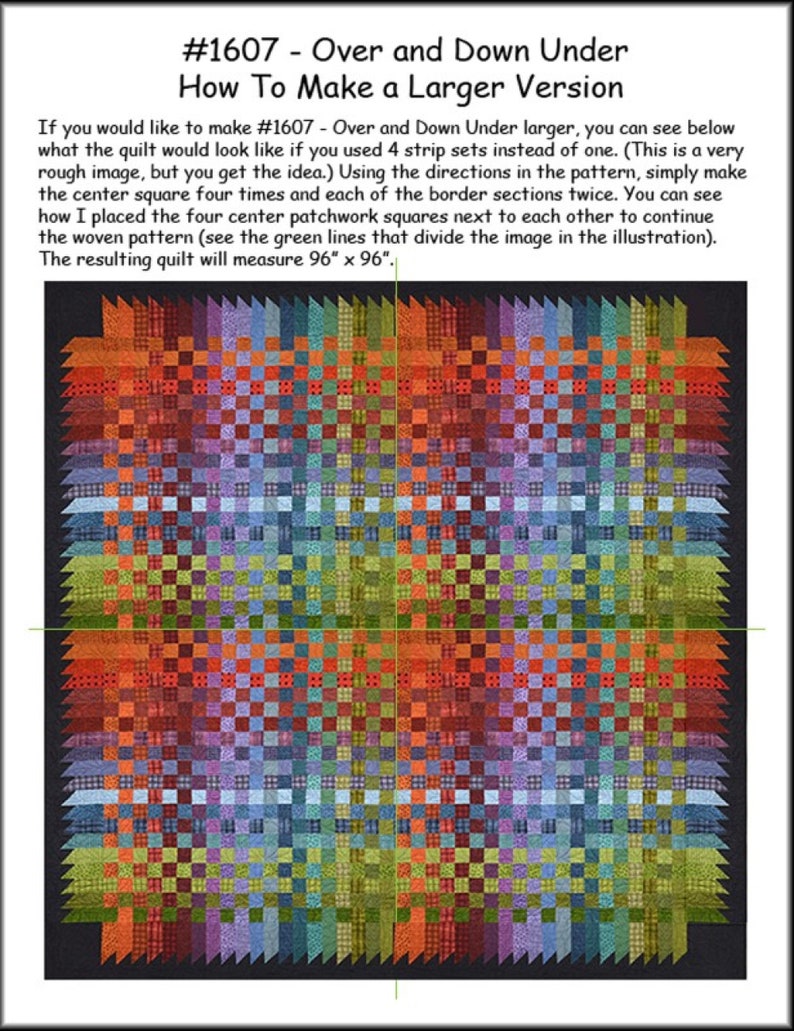 Over & Down Under quilt Pattern By Bonnie Sullivan All Etsy