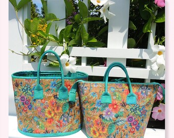 Cork Totes *Large Tote Bag Sewing Pattern* From: Aunties Two Patterns