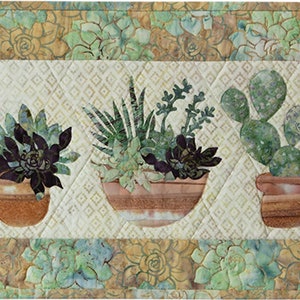 Prickly Pots Quilted Applique Wall Hanging Pattern By: McKenna Ryan image 2