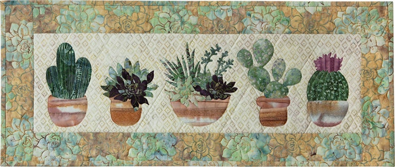 Prickly Pots Quilted Applique Wall Hanging Pattern By: McKenna Ryan image 2