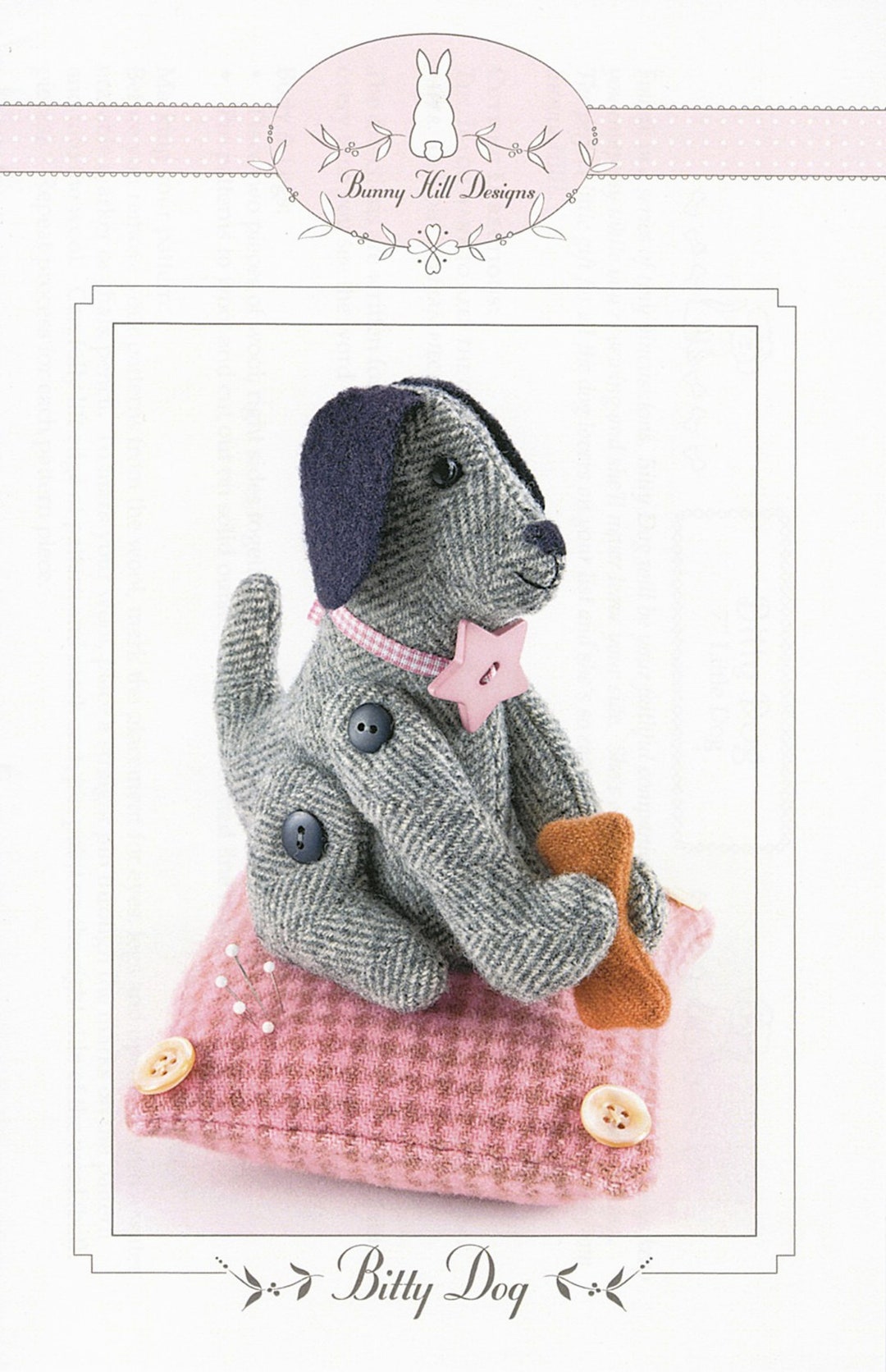 Bitty Dog Pincushion sewing Pattern From: Bunny Hill Designs - Etsy