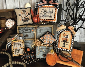 13 Spooky Smalls *Counted Cross Stitch Patterns* From: Primrose Cottage Stitches