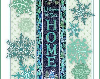 Welcome to Our Home - Winter *Wall Hanging - Machine Embroidery CD* From: Janine Babich Designs