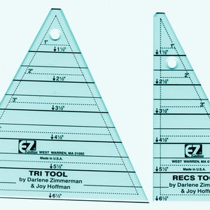 Tri-Recs Triangle Rulers *Acrylic* From: EZ Quilting