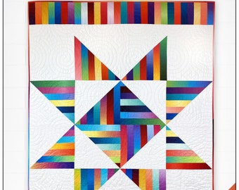 Strip Strip Star *Quilt Pattern - Strip-Friendly & Stash Buster* By: Sam Hunter - Hunter Design Studio