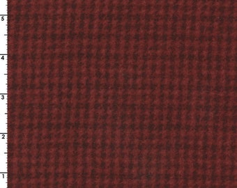 Woolies Flannel Houndstooth - Dark Red (MASF18503-RJ) - 1/4yd Cuts By: Bonnie Sullivan - Maywood Studio