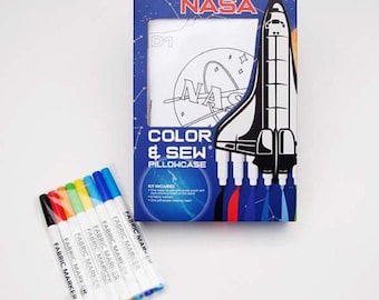 Color & Sew Pillowcase Kit *Nasa/Space or Tarzanimals* From: Riley Blake Designs