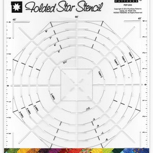 Folded Star Stencil *Plastic Template* From: PlumEasy Patterns