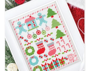 Peppermint Lane *Counted Cross Stitch Pattern*  By: Lori Holt of Bee In My Bonnet Co