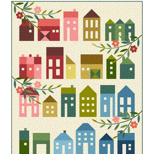 Winter Village Quilt Pattern From Laundry Basket Quilts Etsy