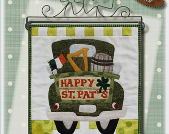 Happy St. Pat's Little Truck *Quilted Applique Wall Hanging Pattern* From: Patch Abilities