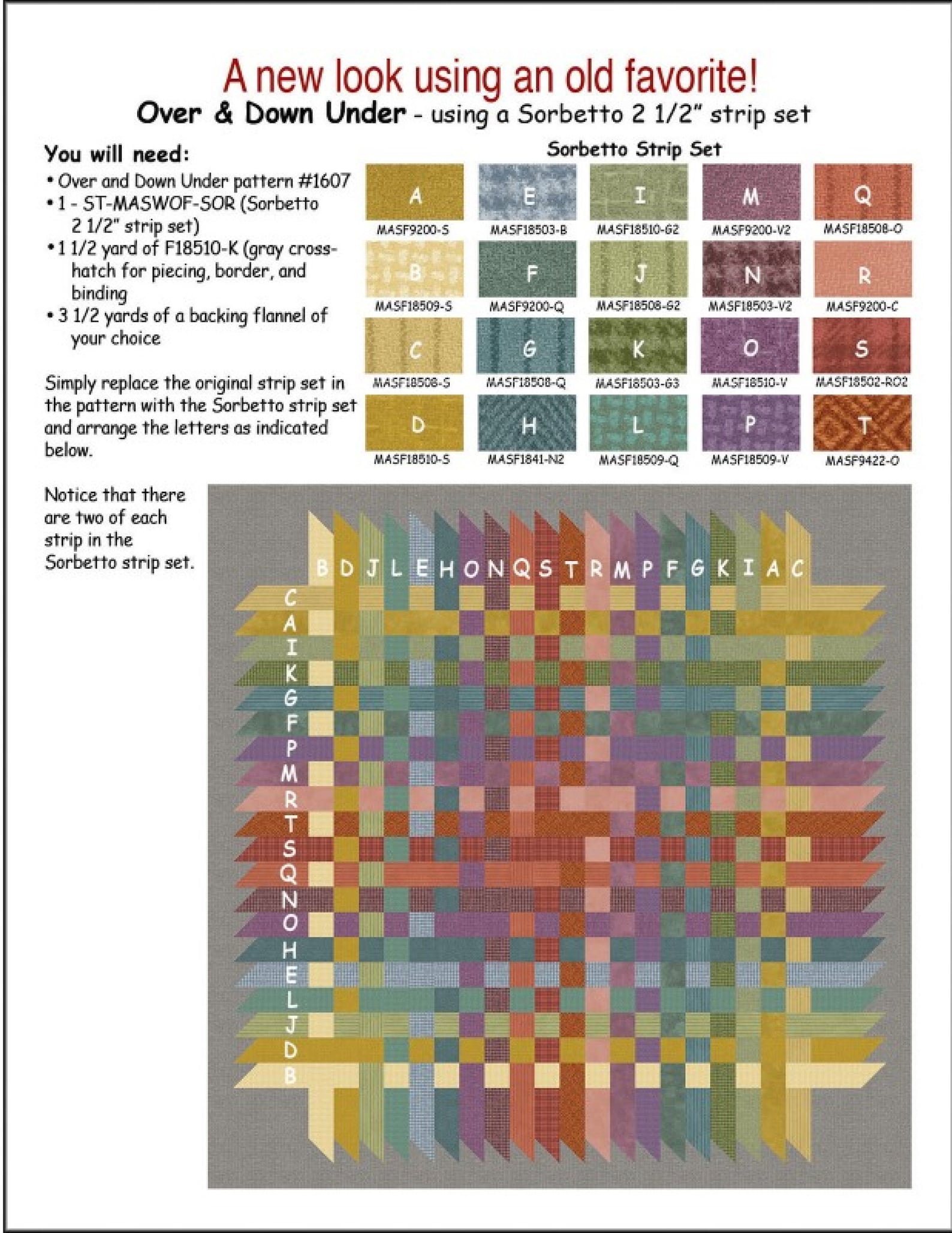 Over & Down Under quilt Pattern By Bonnie Sullivan All Etsy