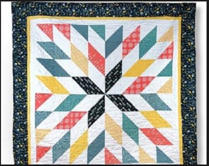 GIANT STAR Quilt Pattern Half square Triangles With Ease | Etsy