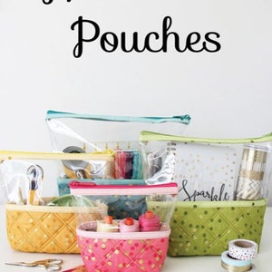 Hello Pouches *Vinyl Zipper Pouch - Sewing Pattern* From: Knot + Thread Design