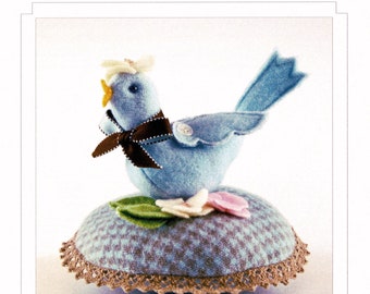 Bitty Bird Pincushion *Sewing Pattern* From: Bunny Hill Designs