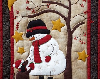 Frosty & Friend *Wall Quilt Kit - Pattern, Fabric + Batting* From: Rachel's of Greenfield