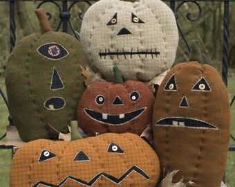 Pumpkin Farm *5 Different Stuffed Pumpkins Sewing Pattern* From: Threads That Bind