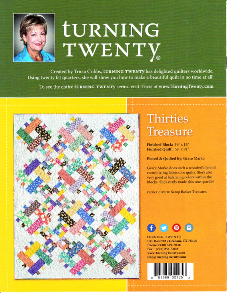 TURNING TWENTY Hope Chest Treasures Quilt Pattern Book 9 Etsy