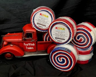 Kona Cotton Solids - Patriotic Palette *Half Jelly Roll - 24 Pieces* From: Kaufman Studios