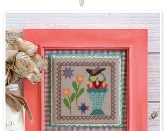 Prim Stitch Series #2 - Joy & Contentment *Counted Cross Stitch Pattern* From: It's Sew Emma