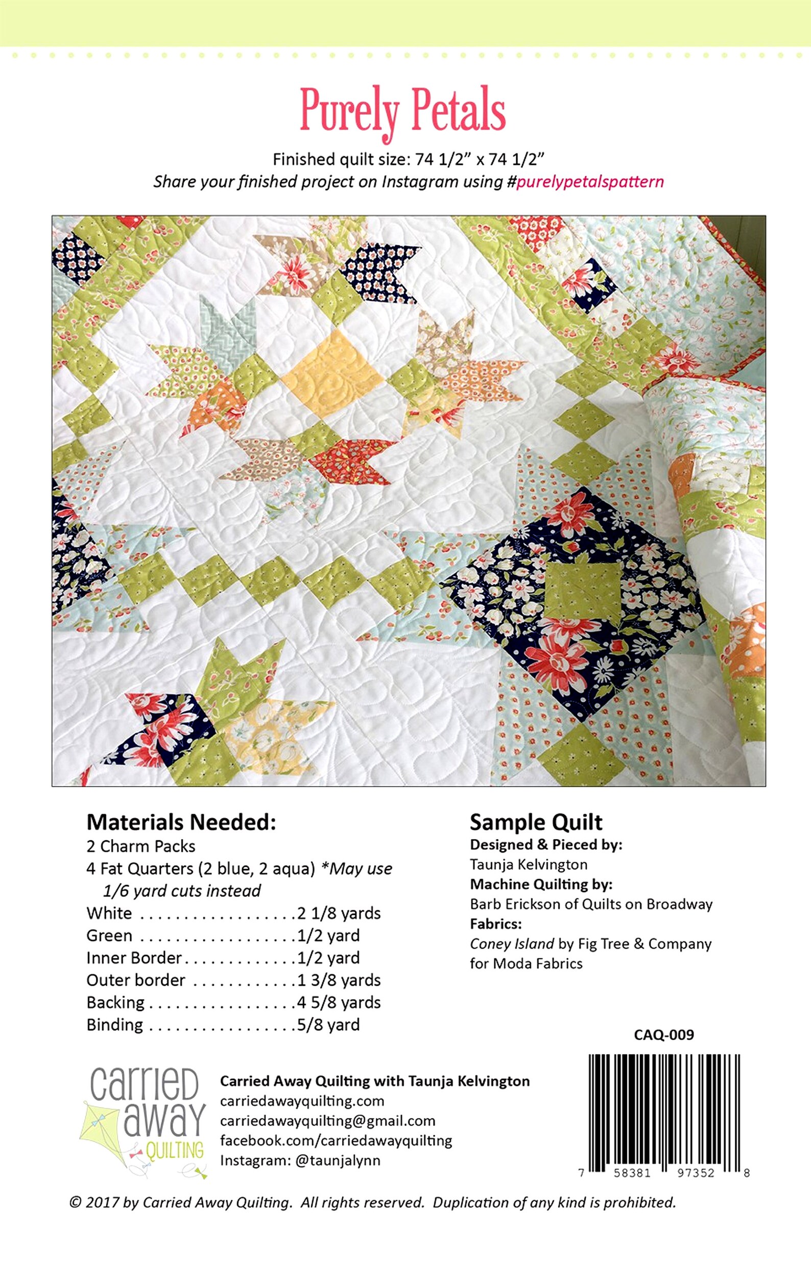 PURELY PETALS Quilt Pattern Charm Pack 5x5 Friendly Etsy