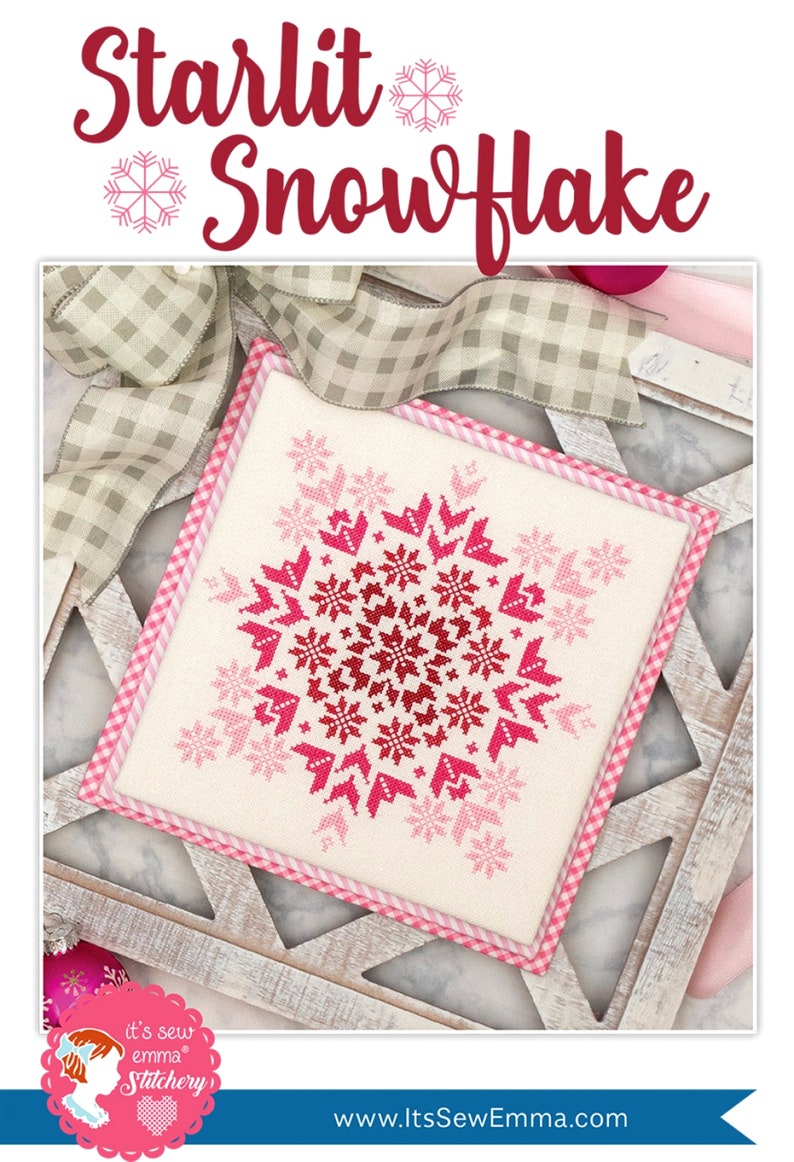 Starlit Snowflake counted Cross Stitch Pattern By Lori Holt Etsy