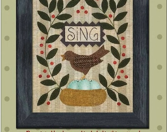 Sing (June) *Applique Project - Includes Pre-Printed Fabric & Pattern* By: Bonnie Sullivan - All Through the Night