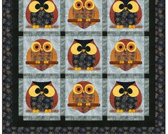 Night Owls *Fusible Applique Wall Hanging Pattern* By: Sindy Rodenmayer - FatCat Patterns