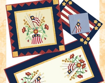 Star Spangled Holiday *Wall Hanging & Table Setting - Sewing Pattern* By: Pearl P. Pereira