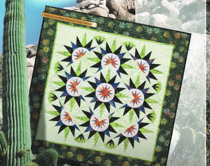Cactus Flower Tablerunner Foundation Paper Piecing Pattern By Judy Niemeyer - 3 Runners, 17" X 51" Each