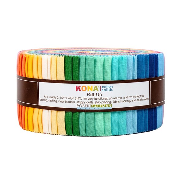 Kona Cotton Solids - New 1930's Palette *Jelly Roll - 40 Pieces* By: Darlene Zimmerman - Kaufman Studios