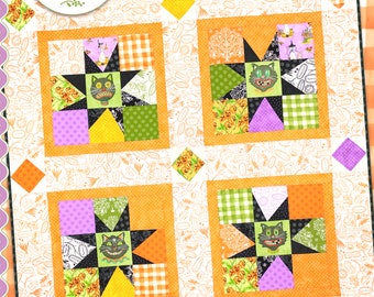 SpellCatster Stars *Pieced & Crayon Enhanced Quilt Pattern* By: Meg Hawkey - Crabapple Hill Studio