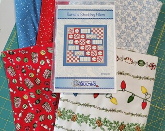 Santa's Stocking Filler *Quilt Kit - Includes Flannel Fabric & Pattern* From: Maywood Studio