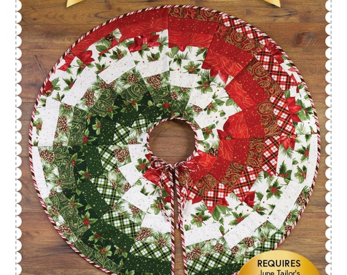 Bargello Christmas Tree Skirt simple Quilt as You Go Pattern From