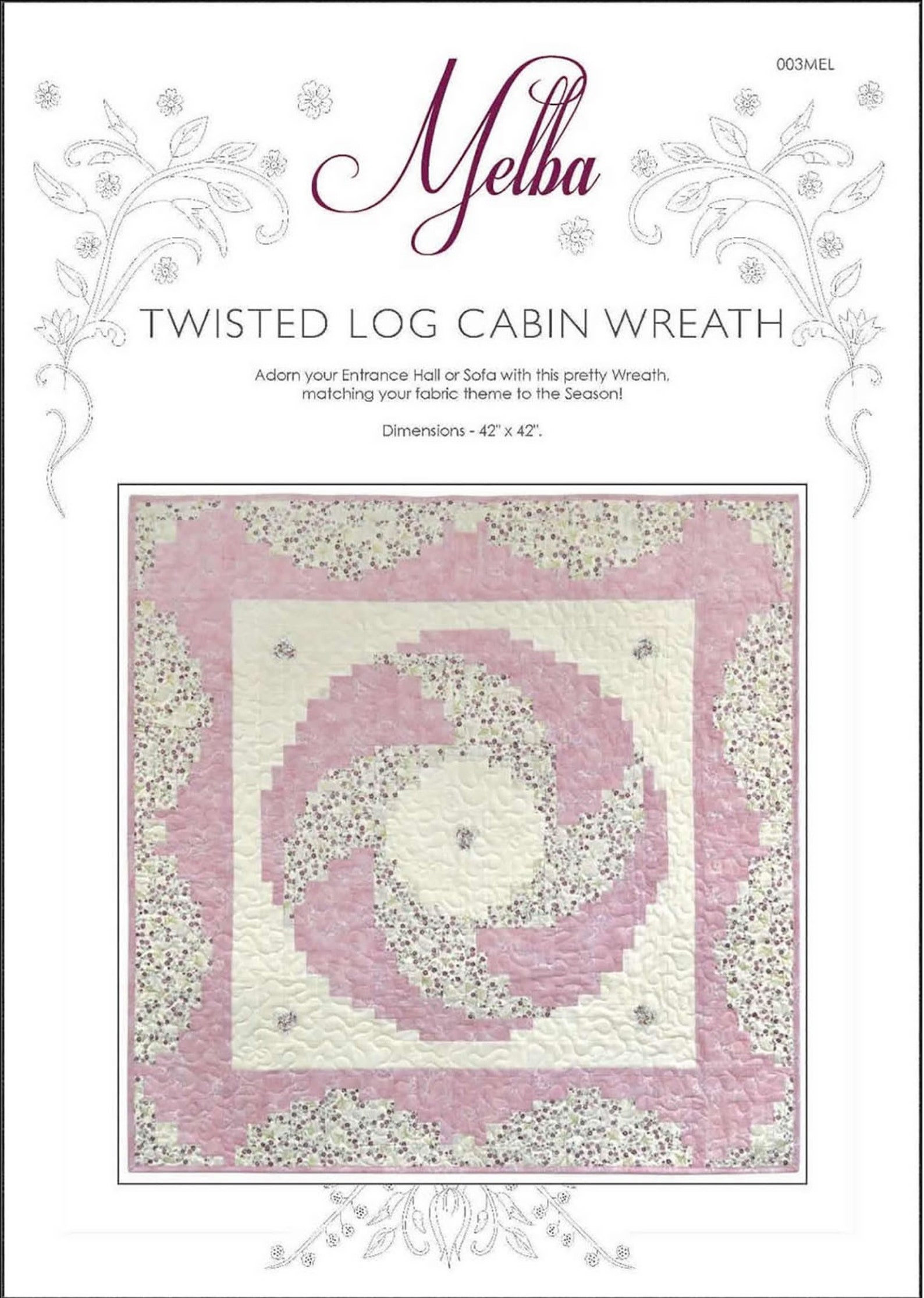 TWISTED LOG CABIN Wreath Quilt Pattern By Leesa Chandler / Etsy