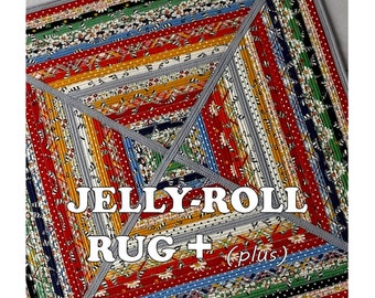 Jelly-Roll Rug + (Plus) *30" Square Rug - Sewing Pattern* From: R J Designs