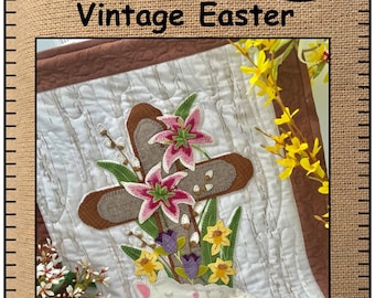 Vintage Easter *Wool Applique Wall Hanging Pattern* From: Calico Patch Designs