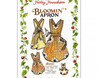 Bloomin' Apron *Sewing Pattern - Ladies, Child, & Doll Sizes* From: The Paisley Pincushion