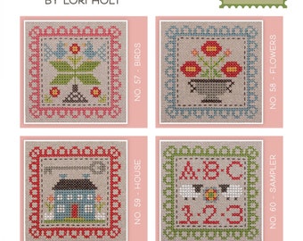 Bee in My Bonnet Stitch Cards - Set O *Counted Cross Stitch Pattern*   By: Lori Holt of Bee In My Bonnet Co