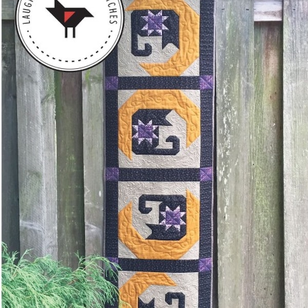 Crescent Cat - A Purrfect Fall Table Runner *Sewing Pattern* By:  Karen Walker - Laugh Yourself into Stitches