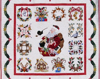Baltimore Christmas *12-Month Block of the Month Applique Quilt Pattern - Complete Set* By: Pearl P Pereira - P3 Designs