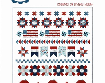 Let Freedom Ring *Row by Row Quilt Pattern* By: Lindsey Weight of Primrose Cottage Quilts