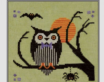 Hoot-Owl Halloween *Counted Cross Stitch Pattern*   By: Karina Hittle - Artful Offerings