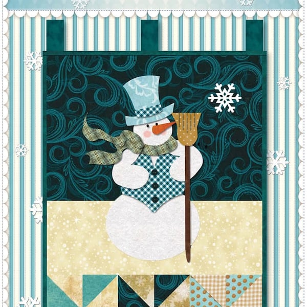 Little Blessings - Mr. Snowman *Wall Hanging Sewing Pattern* From: Shabby Fabrics