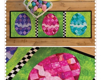 Patchwork Accent Runner Easter Eggs "April" *Sewing Pattern* By: Jennifer Bosworth - Shabby Fabrics