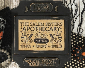 The Salem Sisters Apothecary *Counted Cross Stitch Patterns* From: Primrose Cottage Stitches