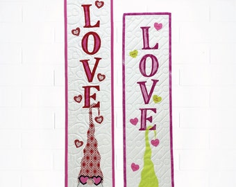 LOVE Gnome *Wall Hanging Quilt Pattern* By: Sam Hunter - Hunter Design Studio