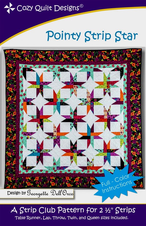 Pointy Strip Star Quilt Pattern Jelly Roll Strip Friendly Etsy