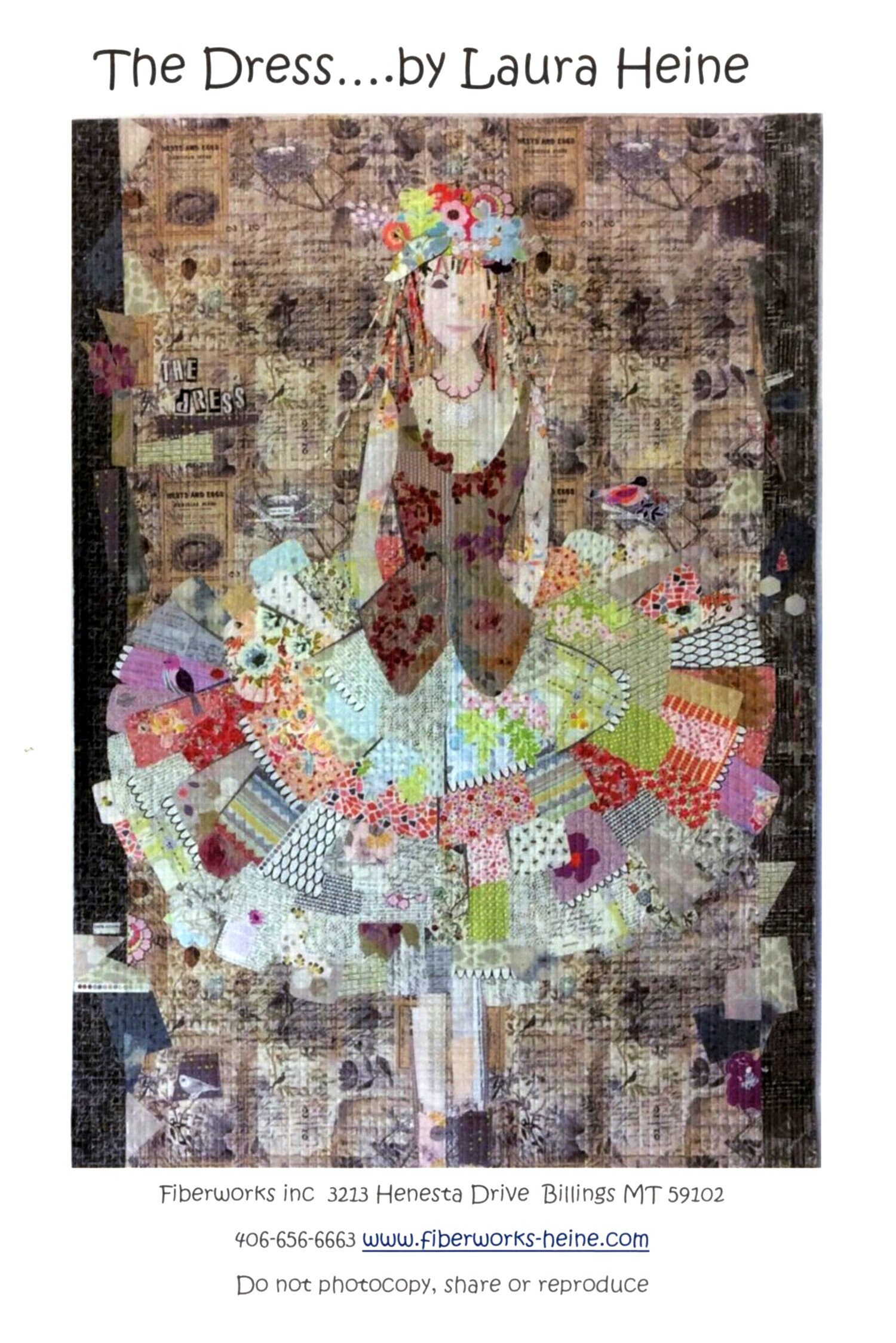 The Dress... *Collage Quilt Pattern* By Laura Heine Fiberworks