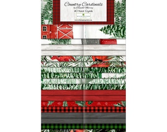 Country Cardinals 40 Karat Crystals *Jelly Roll - 40 Pieces* By: Danielle Murray - Wilmington Fabrics